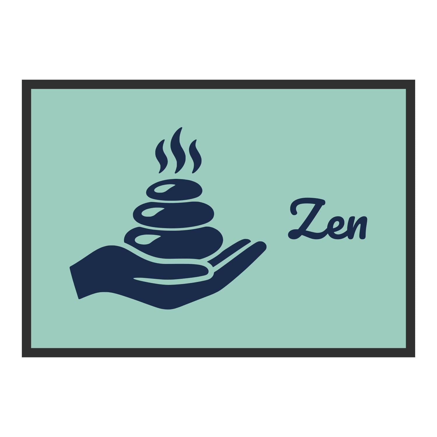 Vue du tapis Pierres chaudes Zen dans son format et ses couleurs de départ