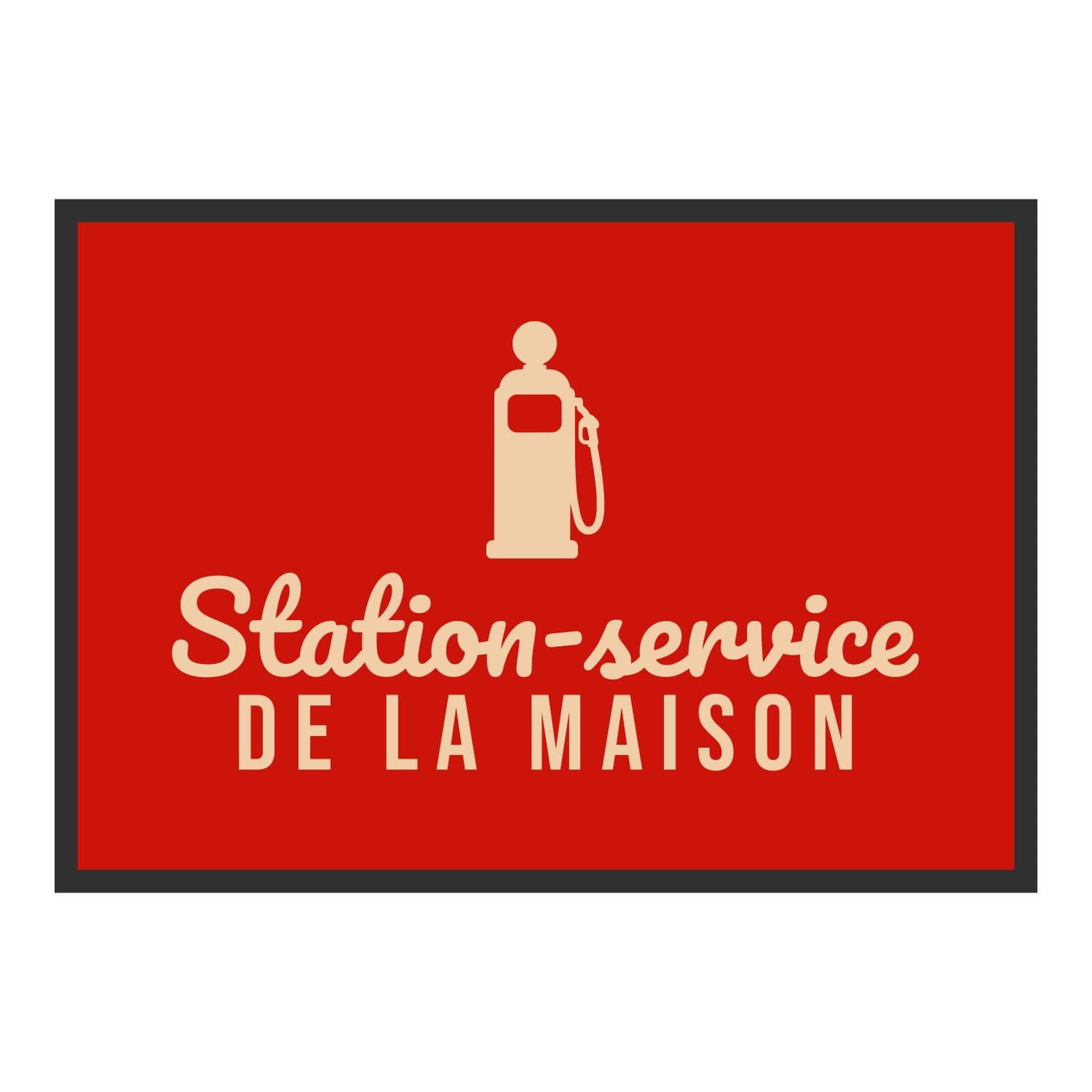 Vue du tapis Station-service de la maison dans son format et ses couleurs de départ