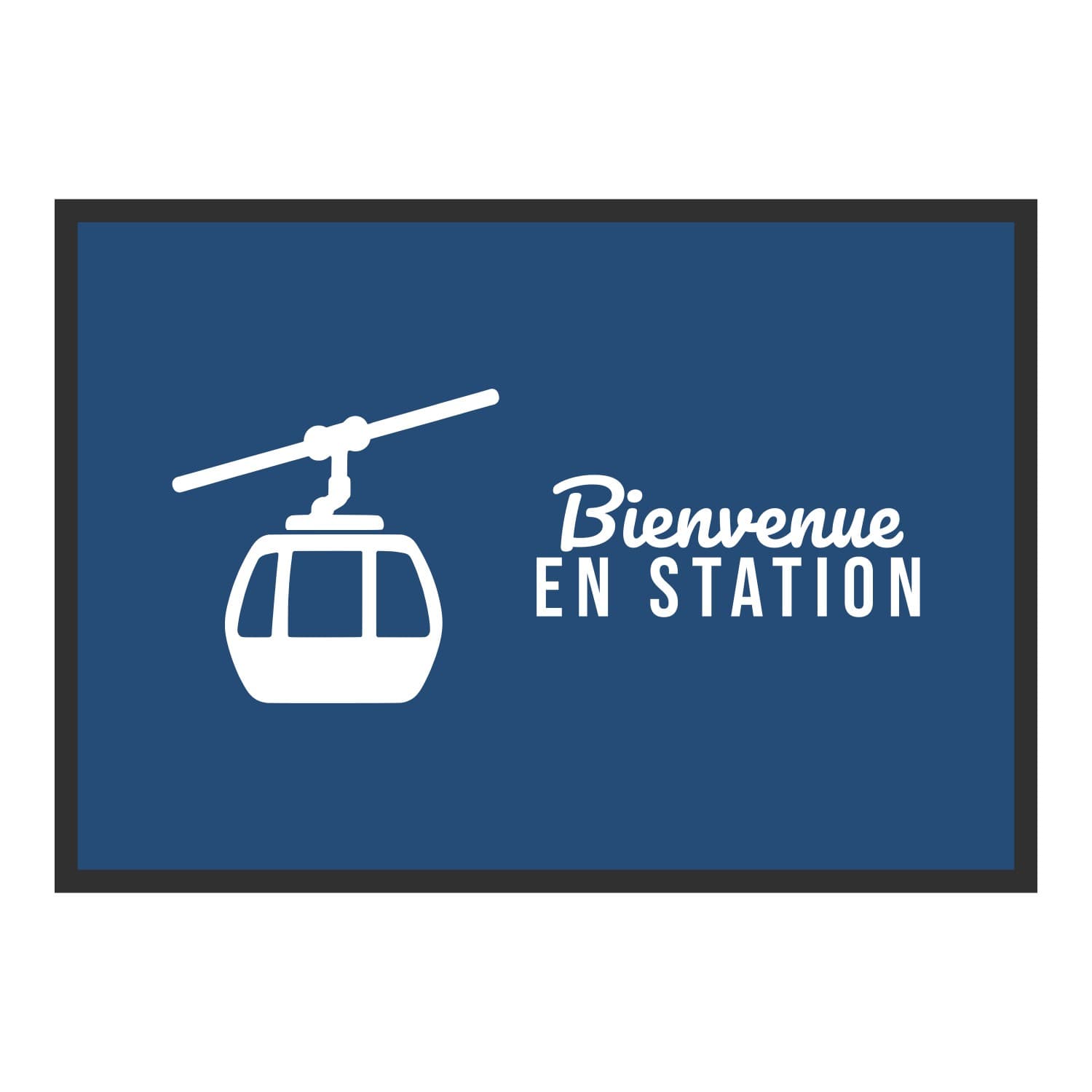 Vue du tapis Bienvenue en station dans son format et ses couleurs de départ