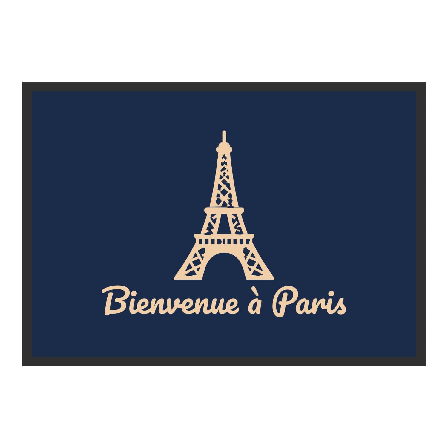 Vue du tapis Tour Eiffel Bienvenue à Paris dans son format et ses couleurs de départ