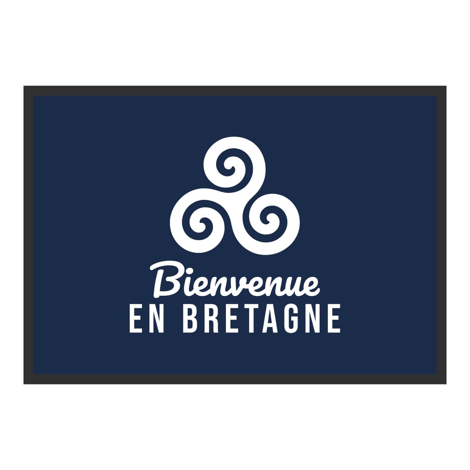 Vue du tapis Triskell Bienvenue en Bretagne dans son format et ses couleurs de départ