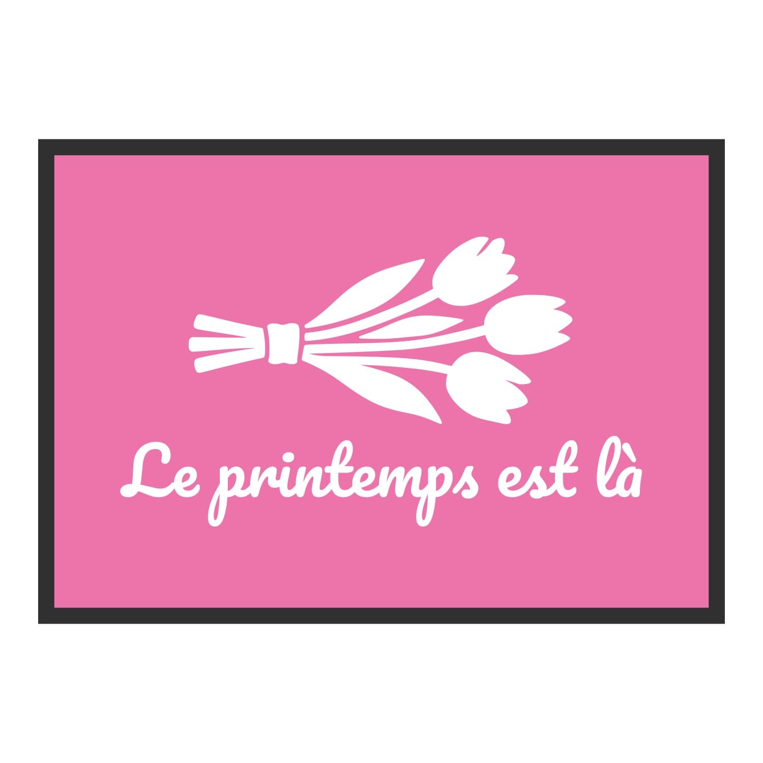 Vue du tapis Le printemps est là dans son format et ses couleurs de départ