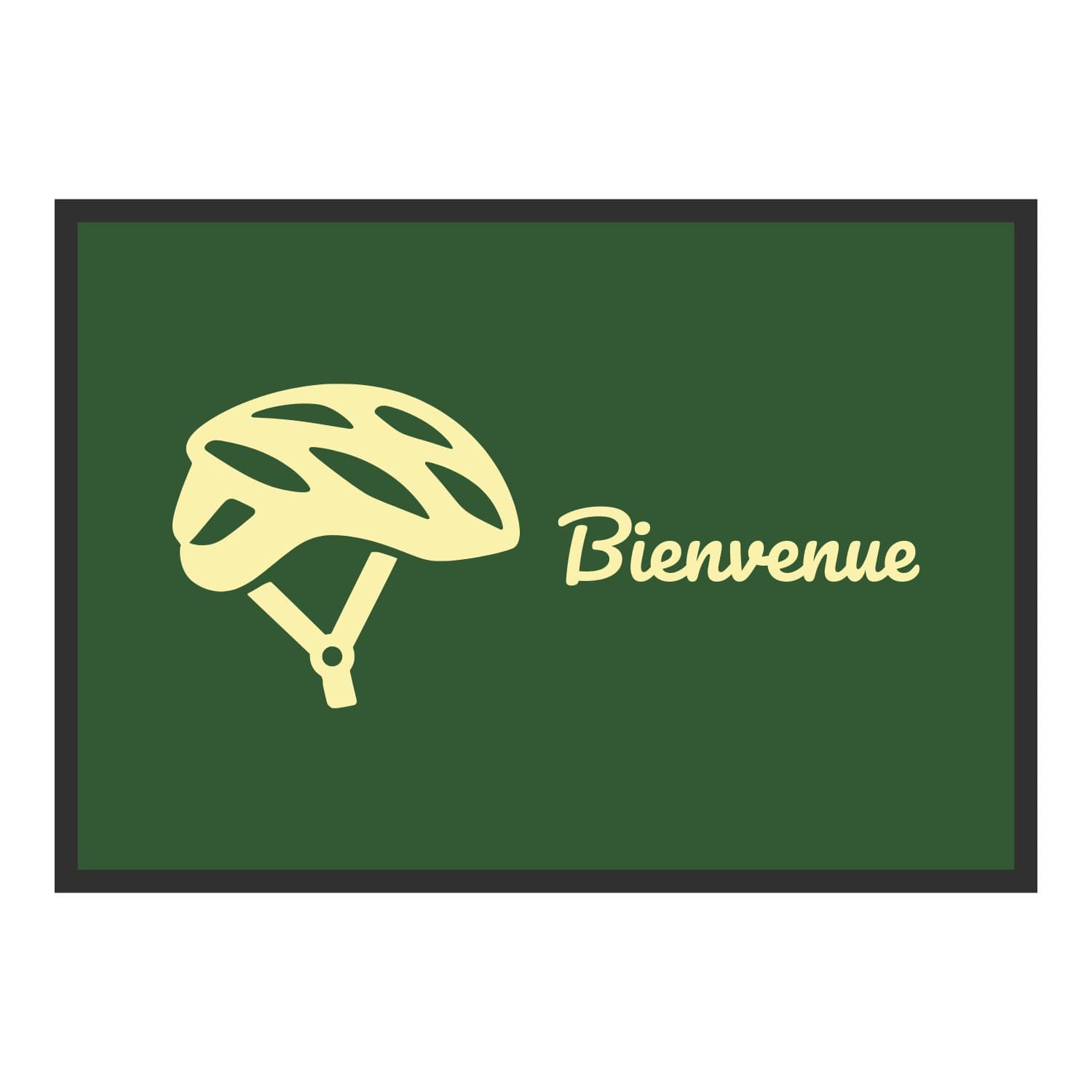 Vue du tapis Casque Bienvenue dans son format et ses couleurs de départ