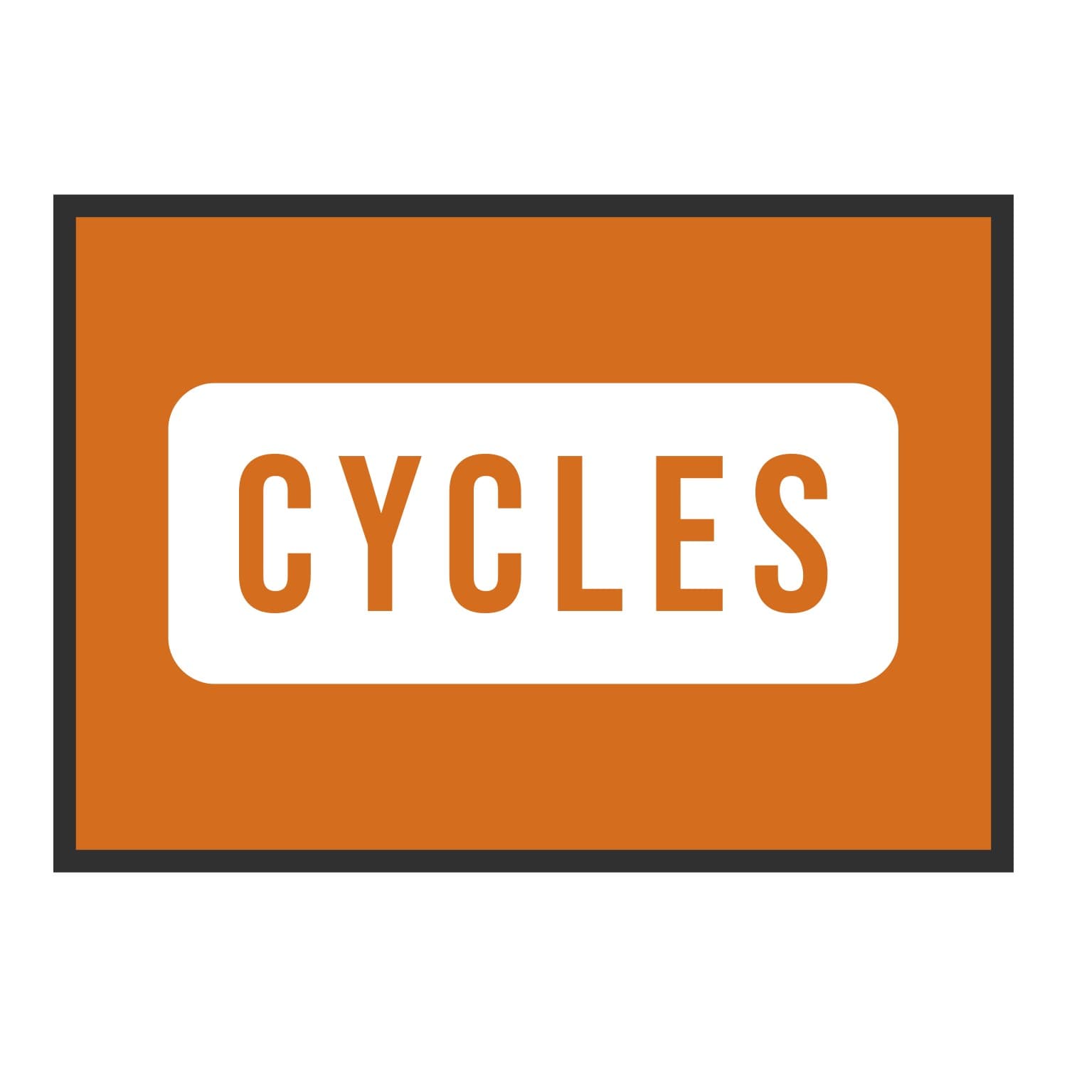 Vue du tapis Cycles panneau dans son format et ses couleurs de départ