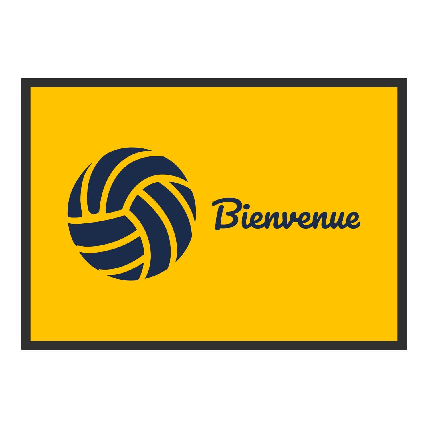 Vue du tapis Volley Bienvenue dans son format et ses couleurs de départ