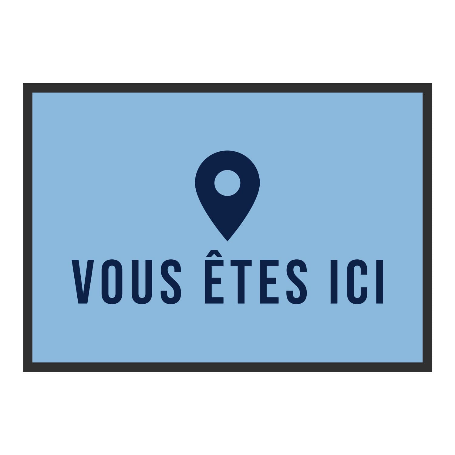 Vue du tapis Vous êtes ici dans son format et ses couleurs de départ