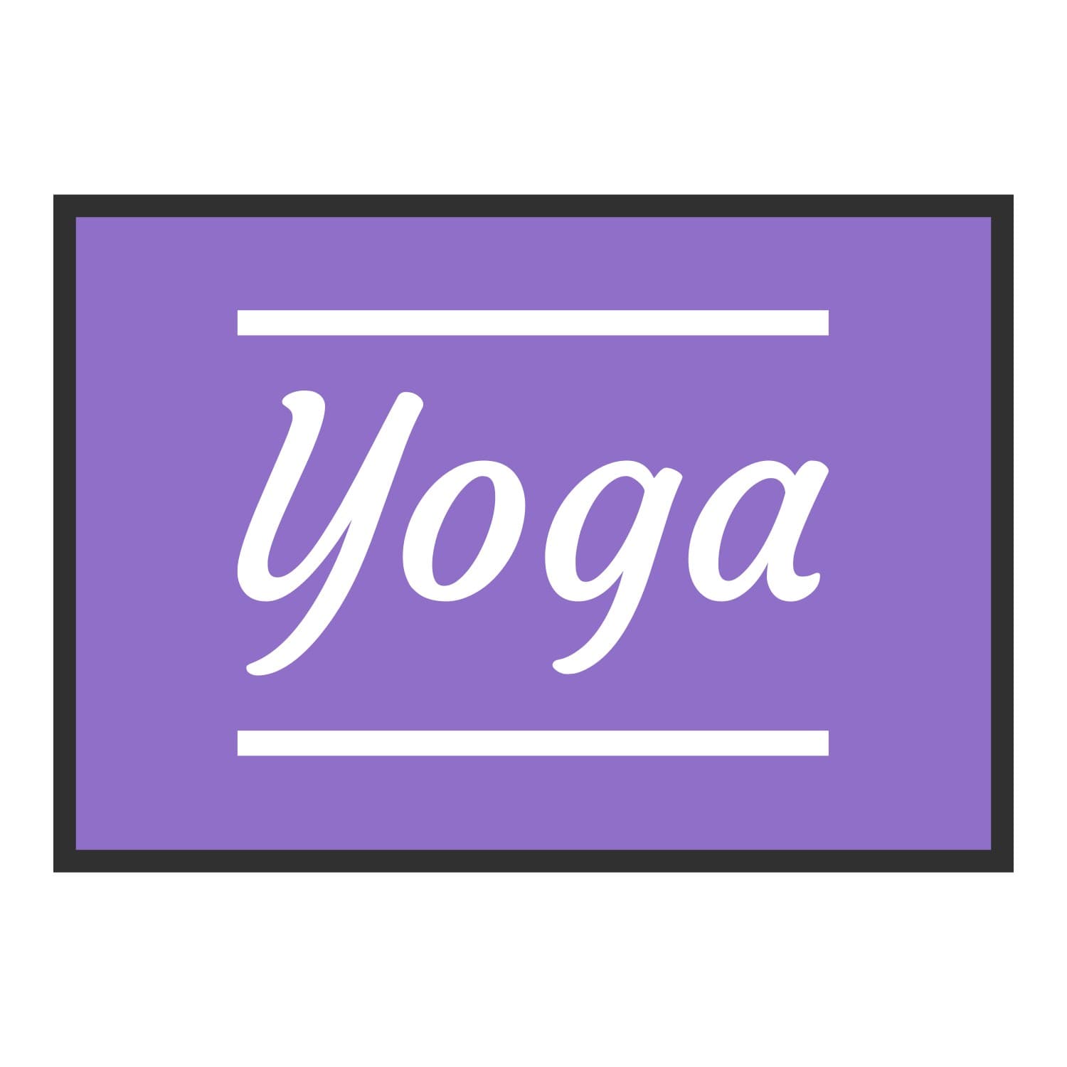 Vue du tapis Yoga classique dans son format et ses couleurs de départ