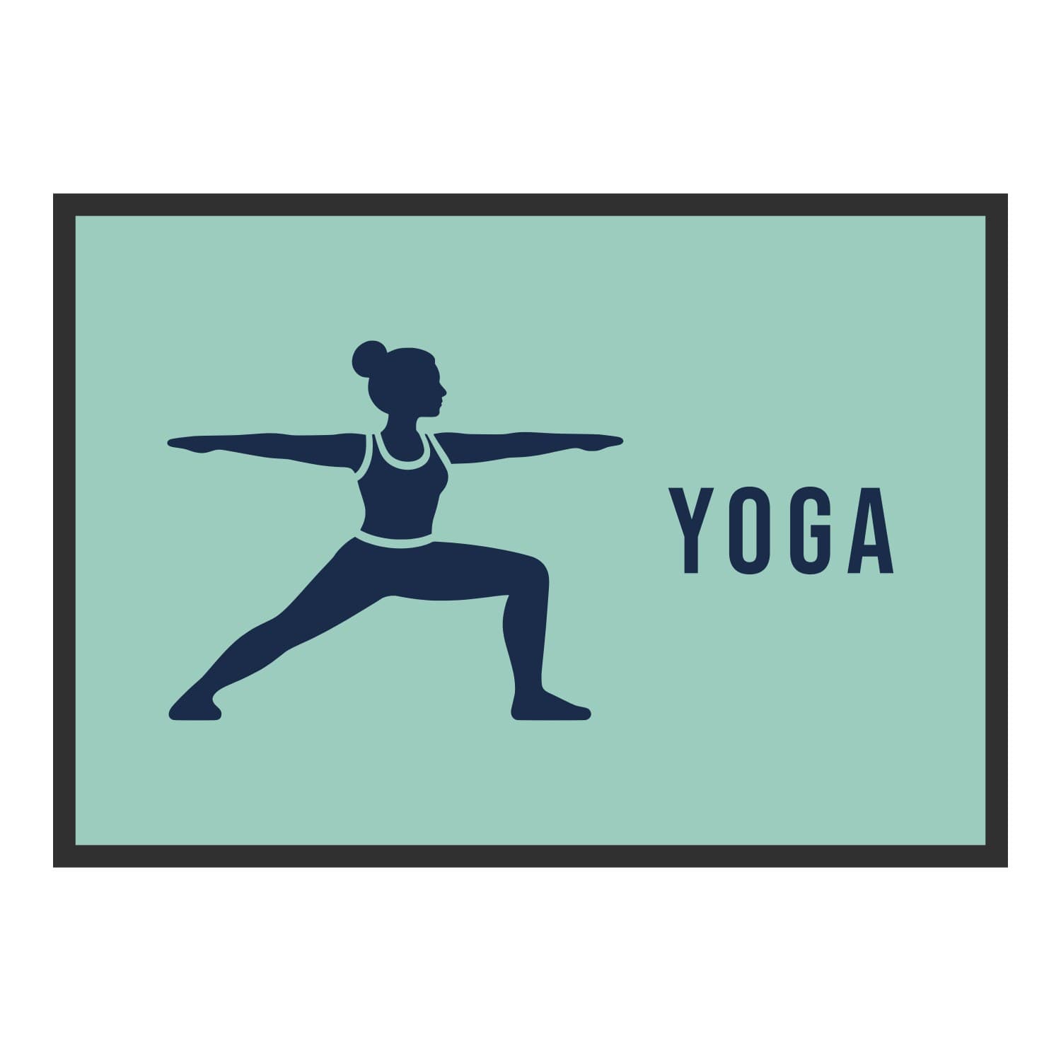 Vue du tapis Guerrier Yoga dans son format et ses couleurs de départ