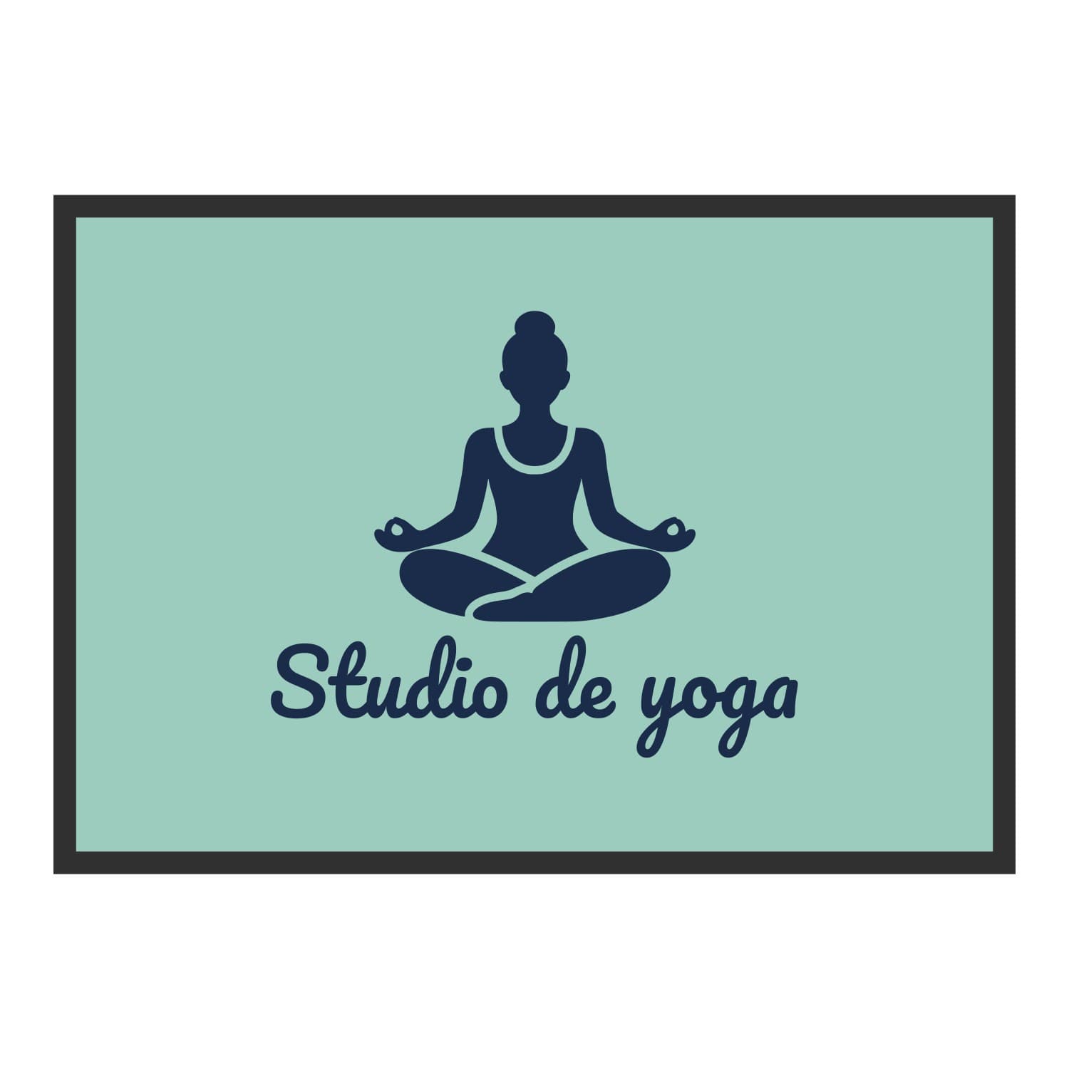 Vue du tapis Lotus Studio de yoga dans son format et ses couleurs de départ